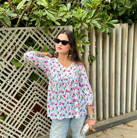 Ava Floral Peplum Top