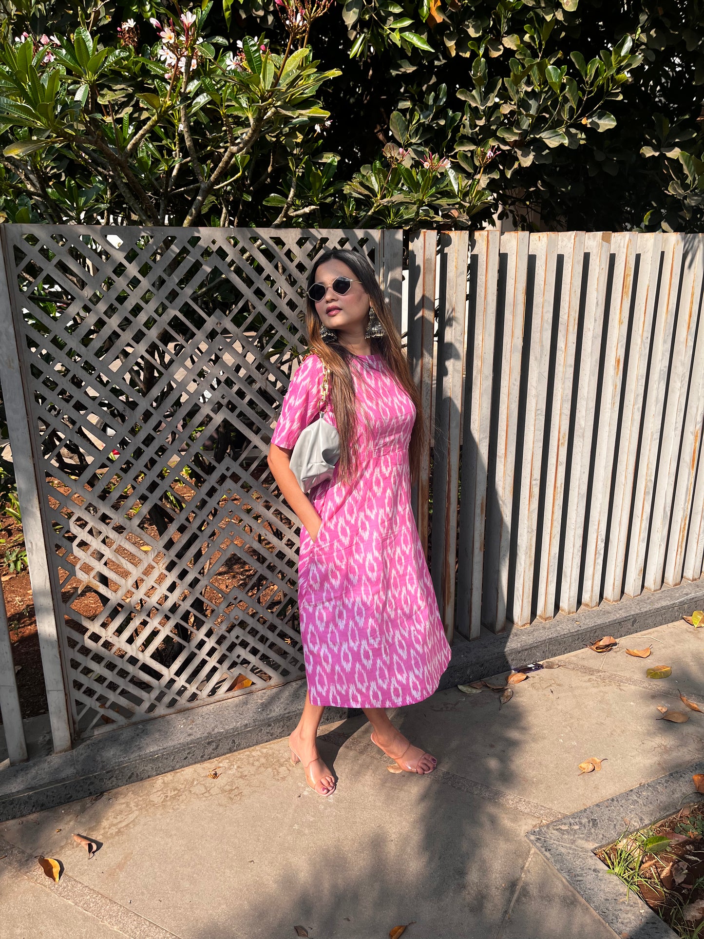 Pink Ikat Dress