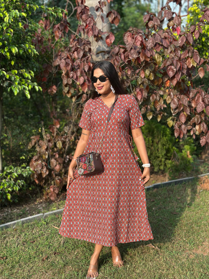 V neck maxi Dress