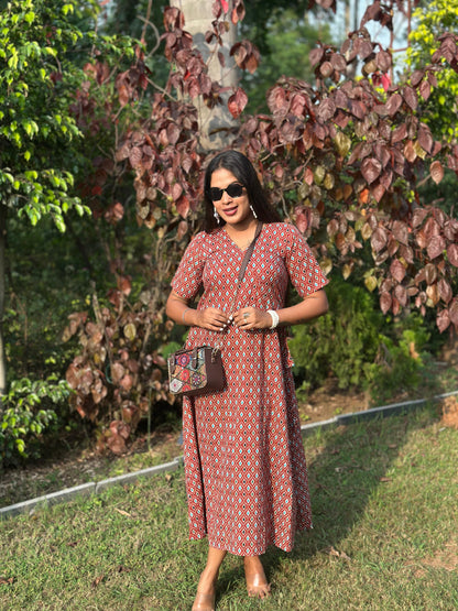 V neck maxi Dress