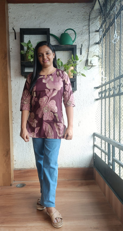 Purple Blossom Tunic