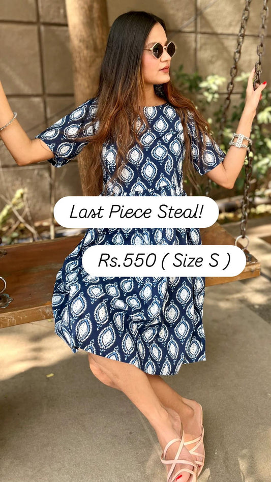 Haze Blue Short Dress