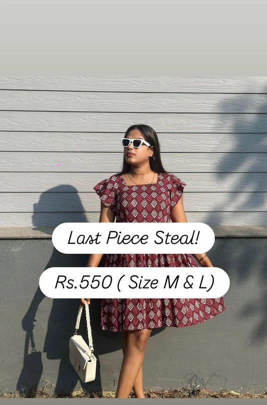 Frill Sleeve short Dress