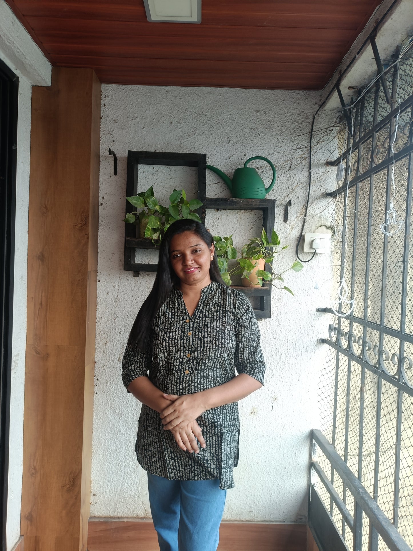 Charcoal Bloom Tunic