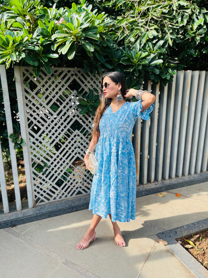 Frill sleeve  Maxi Dress