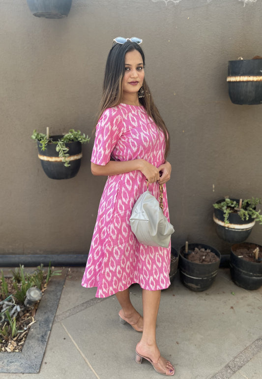 Pink Ikat Dress