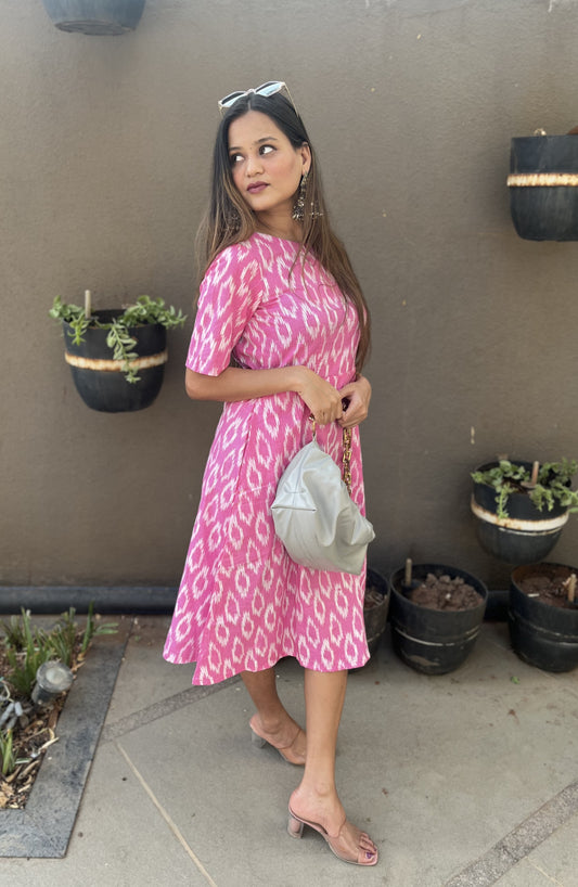 Pink Ikat Dress