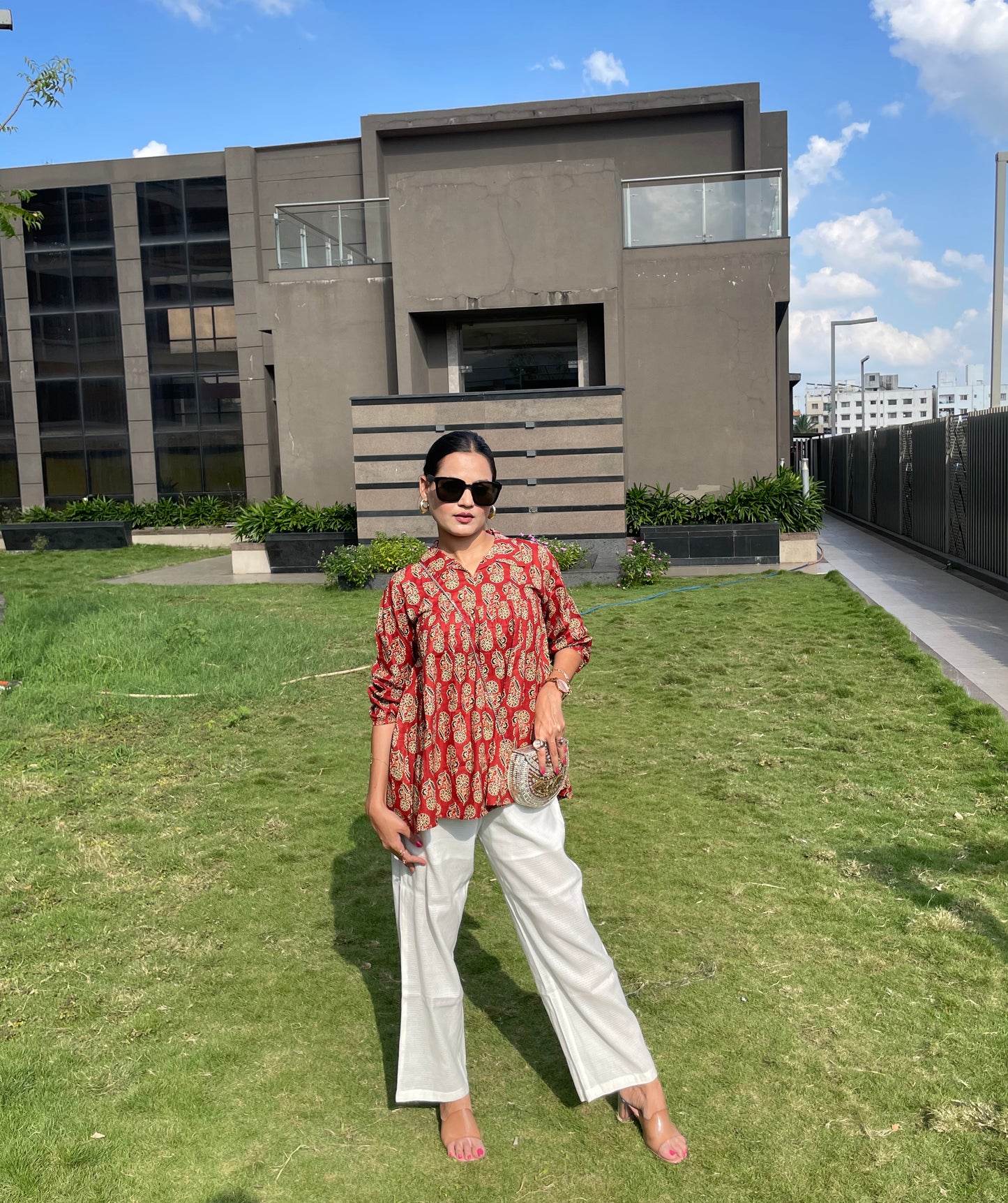 Ruby Floral Collar Top