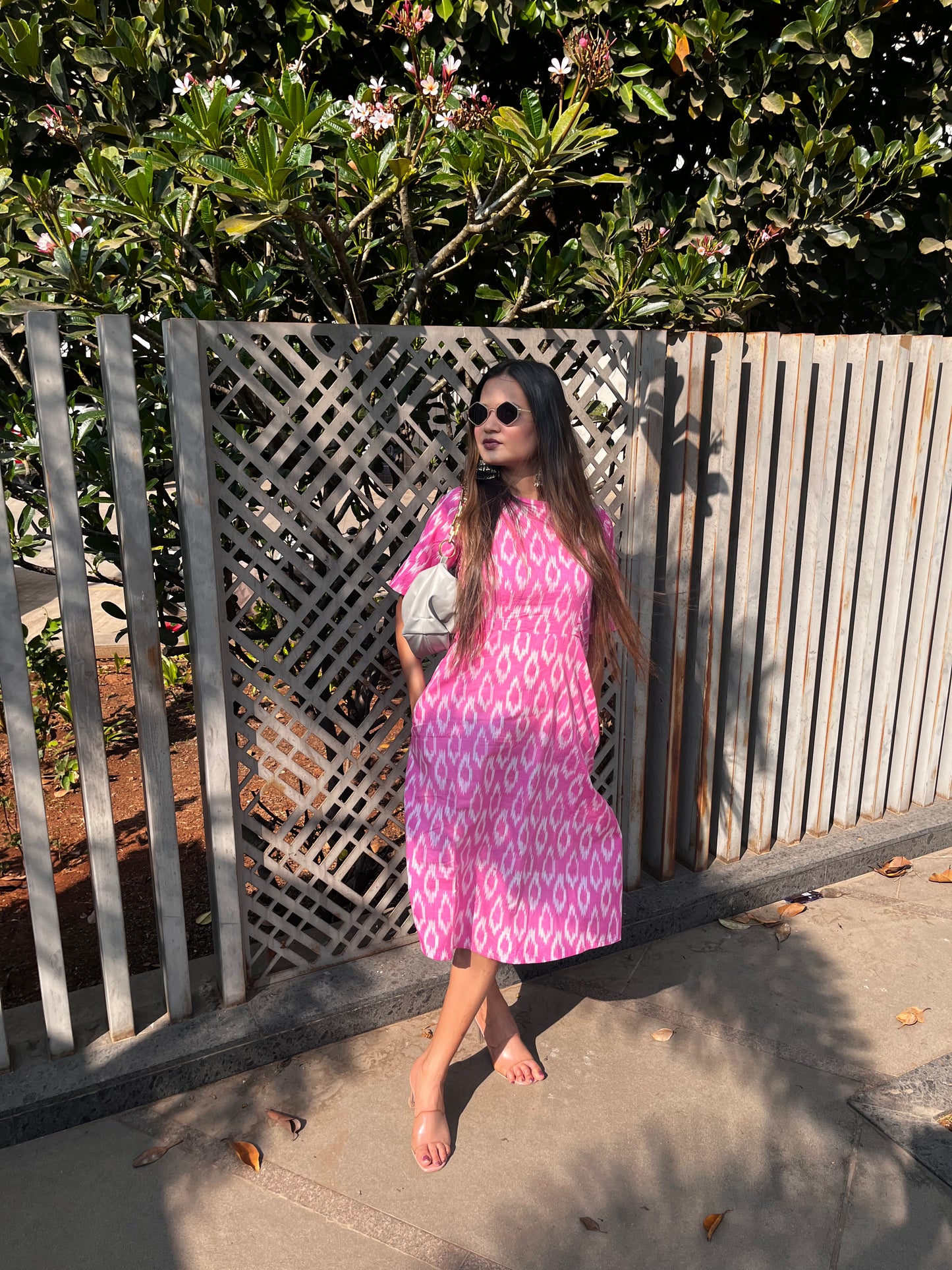 Pink Ikat Dress