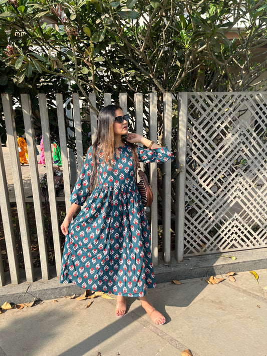 Front Gathered Dress