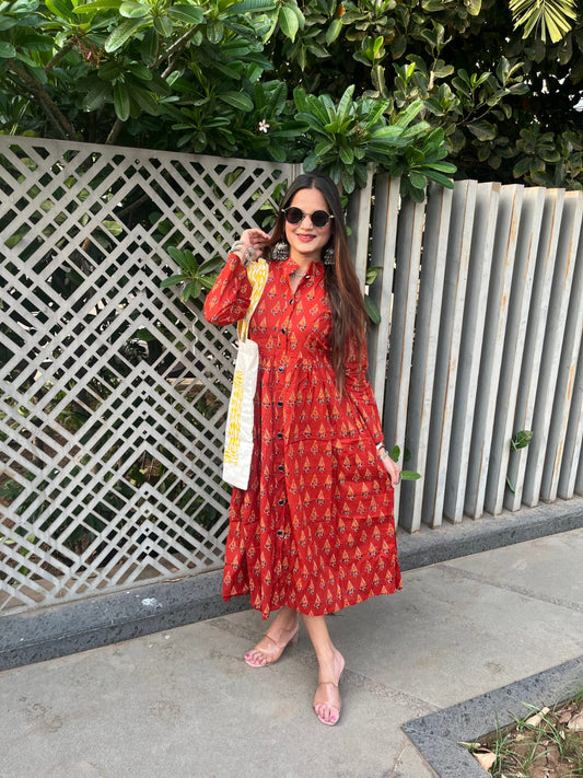 Red Shirt Dress