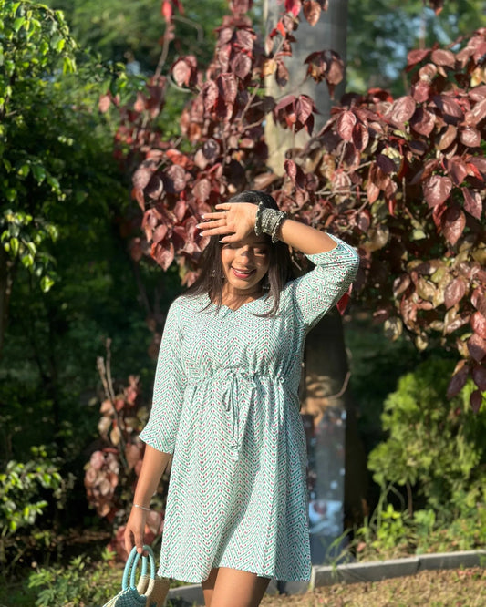 Knot Flair Short Dress