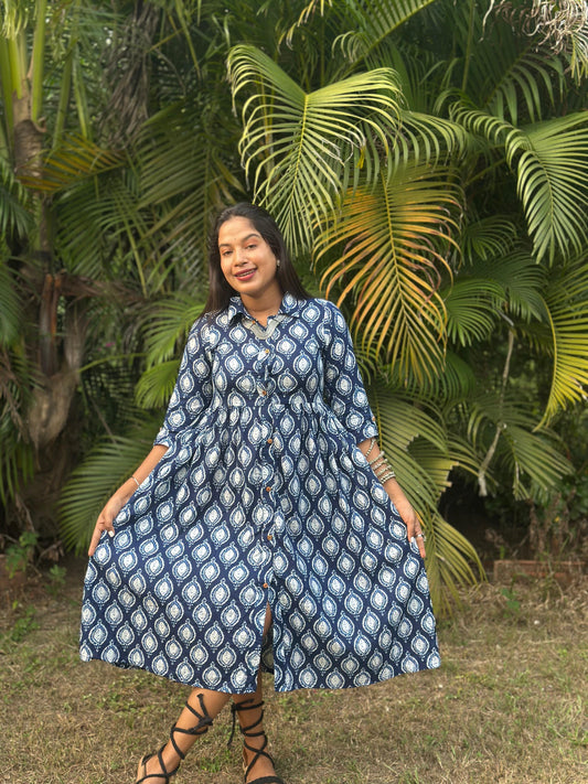 Blue Shirt Dress