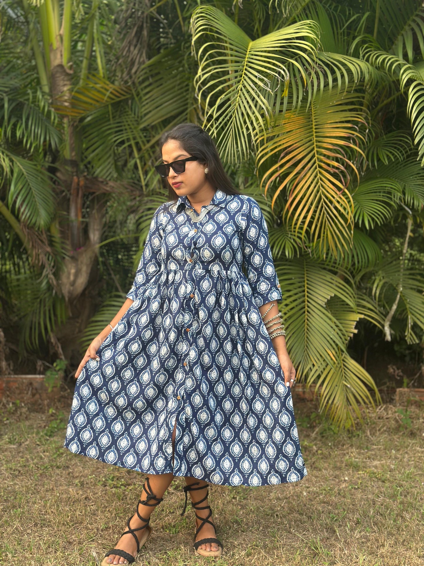 Blue Shirt Dress